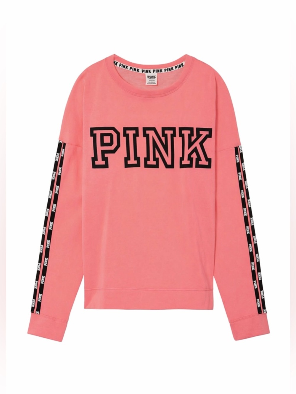 Victoria's Secret PINK Coral Pink Logo Sweatshirt